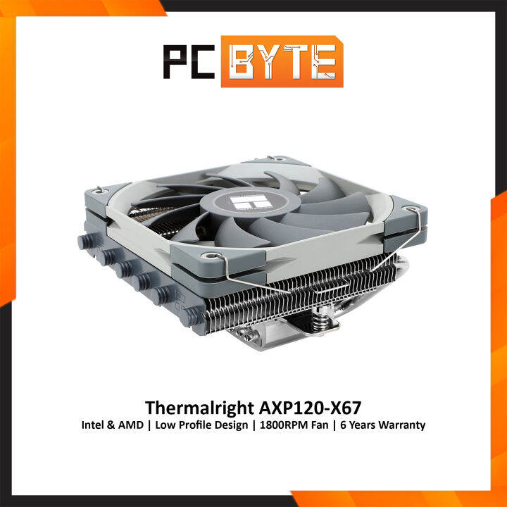 Thermalright AXP120 X67 Low Profile CPU Luftkühler Mit Recht 120 Mm  TL C12015 PWM Lüfter, 4 Heatpipes, 67 Mm Höhe, Für AMD AM4/Intel LGA 1700/1150/1151/1155/1156/1200