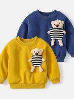 Sweatshirt Plush Girl Baby Boy Fur Bear Cute Warmer Pullover 2022 Sweater Winter Fall Clothes