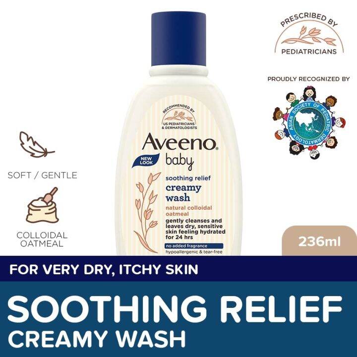 Aveeno Baby Soothing Relief Creamy Wash 236ml Lotion For Newborn Baby