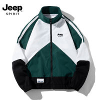 JEEP SPIRIT 2023แจ็คเก็ตกีฬาคอปกฤดูใบไม้ผลิและฤดูใบไม้ร่วง,เสื้อแจ็คเก็ตผู้ชายเสื้อแจ็คเก็ตลำลองนักเรียนเสื้อแจ็คเก็ตลำลองซิปแจ็คเก็ตเบา