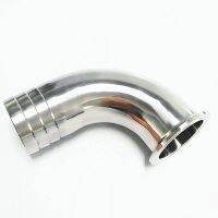 ✥■ 3/4 OD 19mm Sanitary Hose Barb with 90 Degree Elbow Ferrule OD 50.5mm SS304 Fit 1.5 Clamp Pipe Fitting-in Pipe Fittin