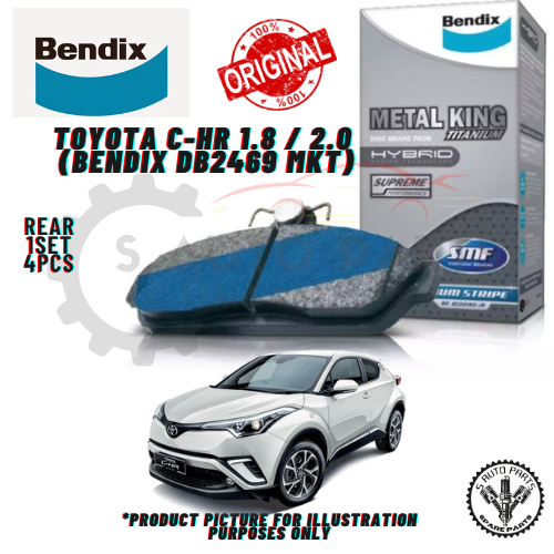 TOYOTA CHR CHR 1.8 / 2.0 REAR BENDIX METAL KING TITANIUM BRAKE PAD