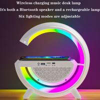 Inteligente Colorido Atmosfera Luz Telefone Carregamento Sem Fio Criativo Alto-Falante Bluetooth Três-Em-Um Cabeceira Pequena Luz Noturna 2023สินค้าใหม่