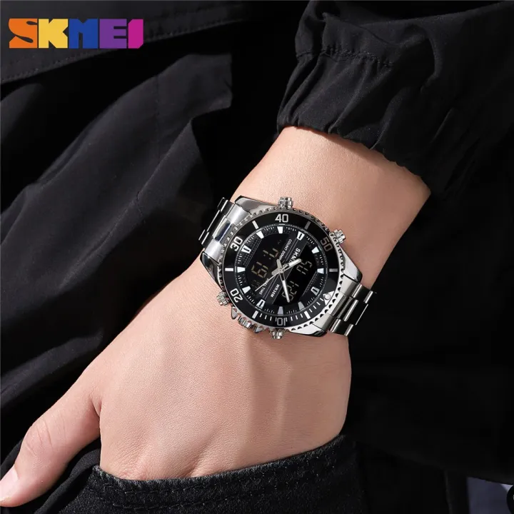 skmei-นาฬิกาข้อมือดิจิทัล-กันน้ํา-จับเวลา-3-เวลา-สําหรับผู้ชาย