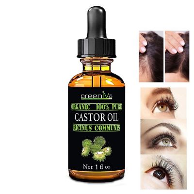 Castor - Cold Pressed Hexane Assisting In Growth and of Hair for Hair Lashes Eyebrows.