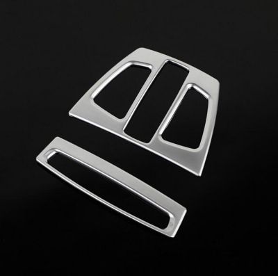 dfthrghd 2 Pcs Chrome Auto Roof Reading Lamp Light Cover Trim Accessories for Vehicles for BMW 1 Series 2012-2016 3 4 Series X5 X6 2015