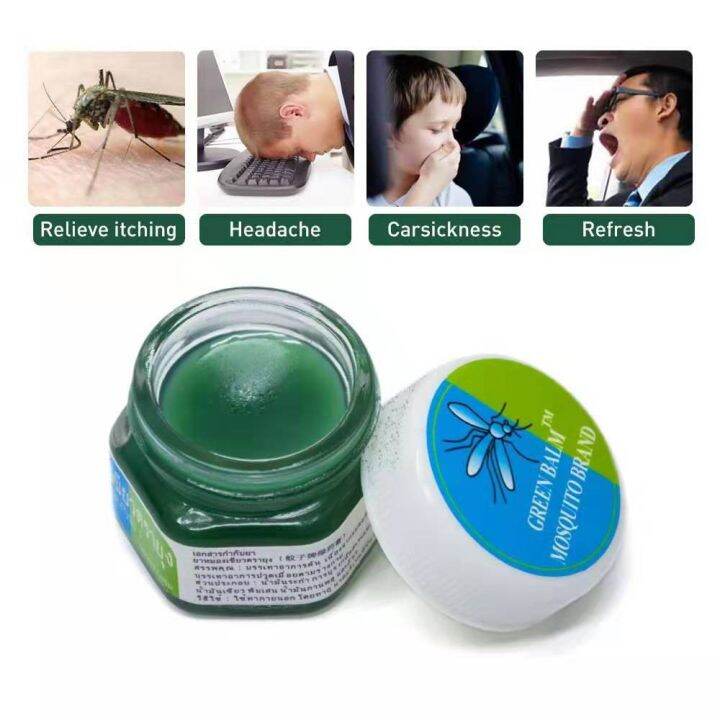 Thai Green Herbal Balm MOSQUITO Relief of Itchiness From Insect Bite 13g Original Made in