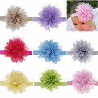 10cm baby Headband Chiffon Flowers Boutique DIY Flower Girls Headbands Elastic hair band  headwear Children Hair Accessories