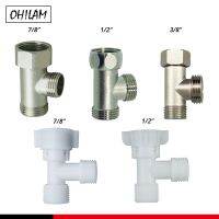 【YF】 Bathroom Accessories Shower Diverter Valve T-adapter Toilet Tank Connector Angle 7/8 1/2 3/8 Brass Parts