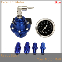 Excellent New Universal adjustable Metal Fuel PRESSURE Regulator S-shaped พร้อมมาตรวัด