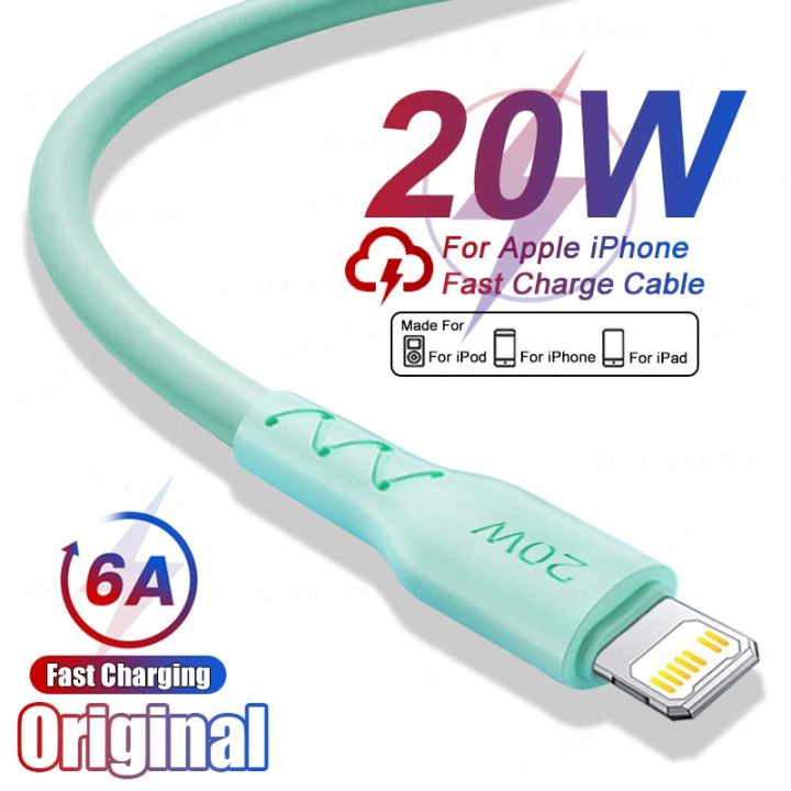 original-6a-20w-usb-cable-for-apple-iphone-14-13-12-11-pro-max-fast-charging-lightning-data-cable-silicone-charger-accessories