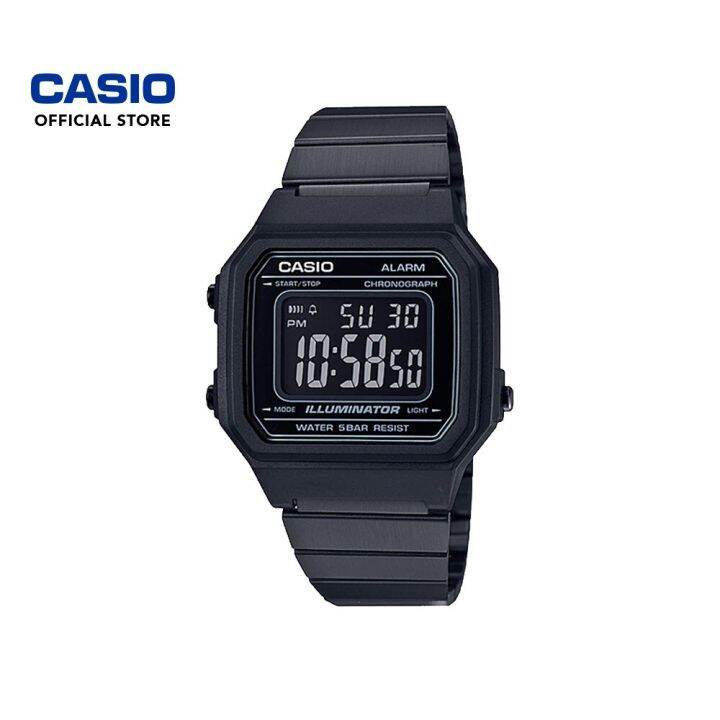 Casio Vintage B650WB-1B Black Stainless Steel Band Men Watch / Women ...