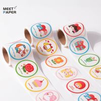 120pcs/roll Thank You Stickers for Business Round Cute Kawaii Packaging Decoration Sealing Sticker Anime Gift Wedding Label Note Stickers Labels