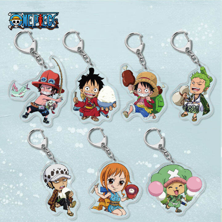 RD5BA7 keychain anime Gifts Luffy Double Sided Pendant Japanese Anime