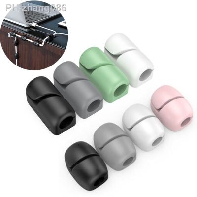 Adhesive Cable Holder Clips Cable Organizer Silicone USB Processor Winder Desktop Tidy Management Clips Cable Protector Winder