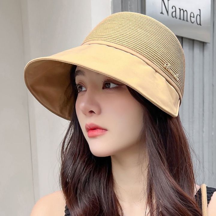 taozu HFH-[Giant face and small face] Hepburn style sunscreen cap ...