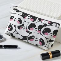 Panda Printed Makeup Bag Polyester Cosmetic Bag Women 39;s Necessaire Pouch With Zipper Shaver Kit Bags Luxury Man Travel Bag