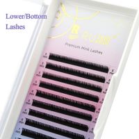 RUJADE Bottom Lashes 5mm 6mm 7mm Short Eyebrow Lower Lashes Under False Individual Eyelash Extension Natural Makeup Lower Lashes