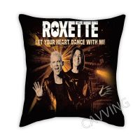 [Dudu home furnishing] Roxette พิมพ์ลาย3D ร็อคโพลีเอสเตอร์ปลอกหมอนตกแต่งปลอกหมอนสแควร์โยนหมอนซิปกล่องของขวัญการตกแต่งบ้าน J01