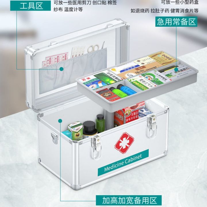 ทั้งชุด-kotak-p3k-ทางการแพทย์แบบยืนสำหรับครอบครัวความจุเยอะในบ้านกล่องยาของกล่องฉุกเฉินผู้ป่วยนอกที่มี-kotak-obat