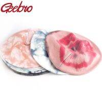 Geebro สาวฤดูหนาว Tie Dye Berets ภาษาฝรั่งเศสคำคลาสสิกถักหมวกนุ่มผู้หญิง Warm Soft จิตรกรหมวกหญิง Vintage Beret Bonnet