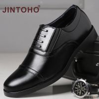 【JINTOHO รองเท้าหนังแฟชั่น หรูหรา สีดํา เหมาะกับใส่ทํางาน สํานักงาน งานแต่งงาน สําหรับผู้ชาย