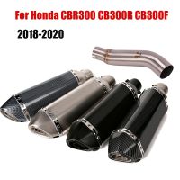 ท่อกลางสำหรับฮอนด้า CBR300 CB300R CB300F มอเตอร์ไซค์2018-2020ที่ท่อไอเสียปลายท่อไอเสีย370มม.