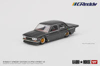 MINI GT 1/64 No.017 Datsun 510 Pro Street GREDDY Gun Metal Grey KHMG017