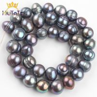 10-11mm Natural Black Freshwater Pearl Beads Round Loose Spacer Pearls Beads For Jewelry Making DIY celet Accessories 15