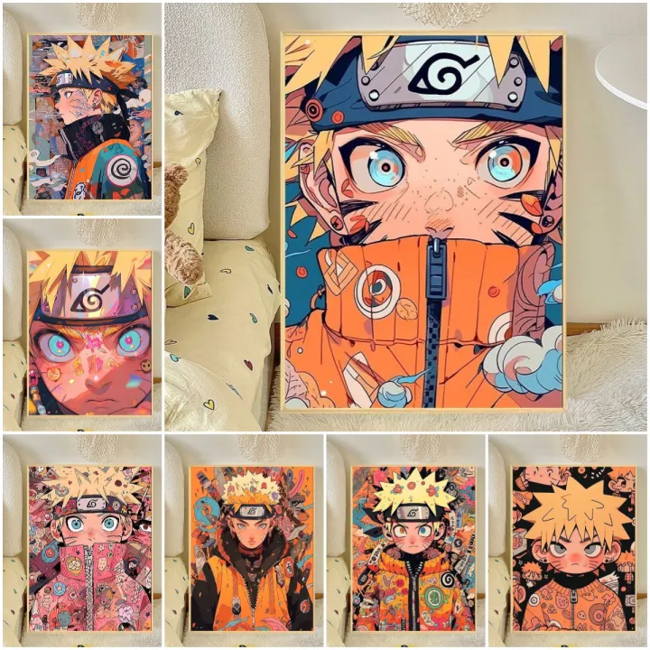 Painting Anime Naruto Kits HandPainted Drawing On Canvas DIY Oil Pictures  By Numbers Home Wall Decoration Gift (Color : 5617, Size(cm) : 30x40cm DIY  Frame): Buy Online at Best Price in UAE 