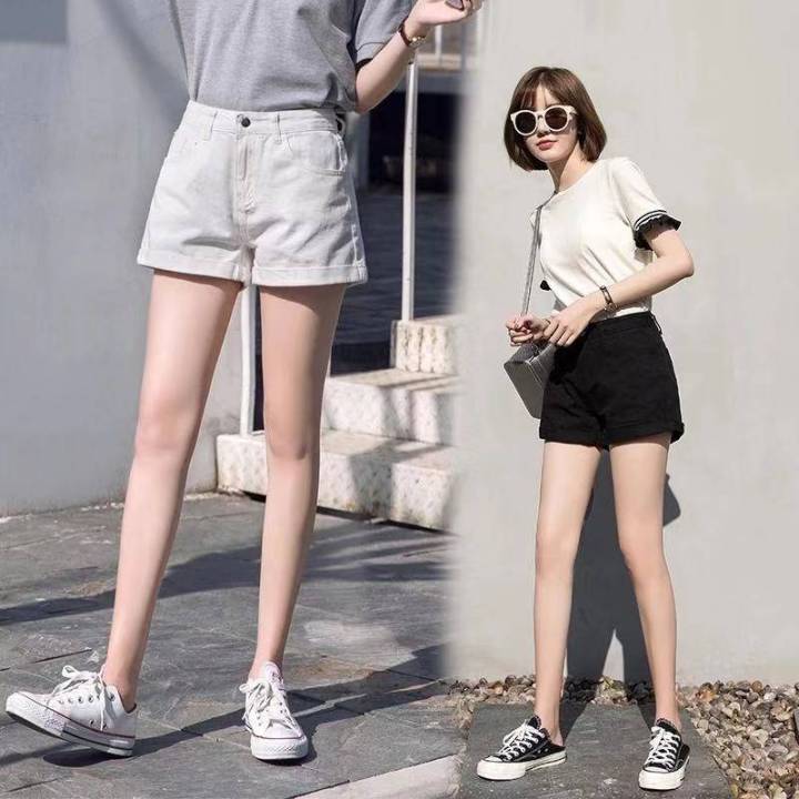fashionjeans-shop-กางเกงยีนส์เกาหลี-กางเกงยีนส์ขาสั้นไม่ขาด-เหมาะสำหรับคนที่ไม่ชอบสั้นมาก-2033