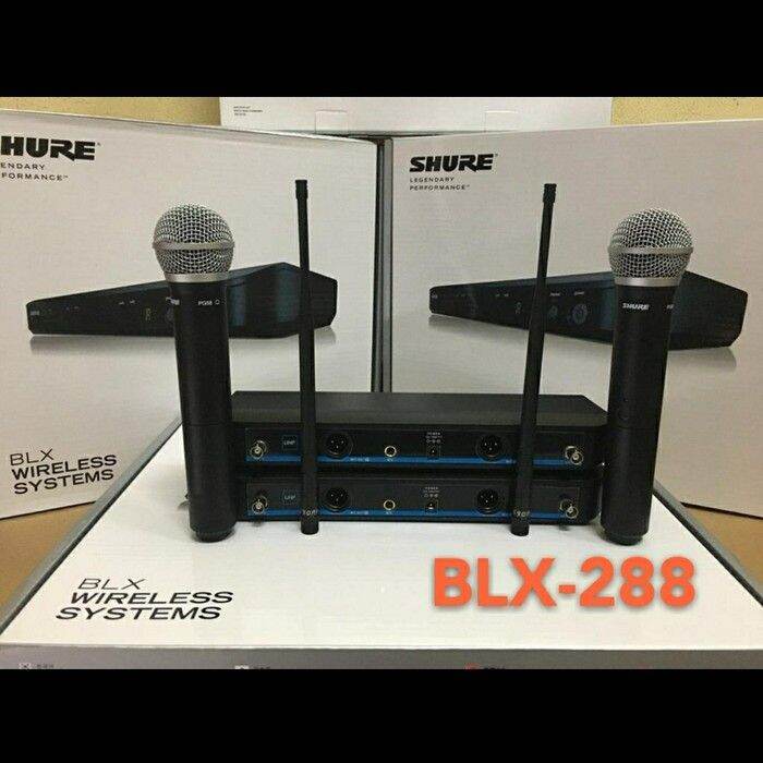 MIC WIRELESS SHURE BLX288/BLX 288 HANDHELD Lazada Indonesia