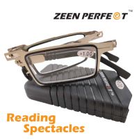 แว่นสายตาพับได้ ZEEN PERFECT รุ่น Flat Slim Fit, Foldable reading glasses with case, Flat Optical Lens