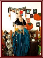 hot【DT】 velvet Chance Choli belly dance costume short drop sleeve top FB16