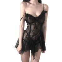 Sexy and Fun Underwear Perspective Mesh Lace Seduction Nightwear Maid Opening No Take Off Couple Supplies Passionate and teasing DIVM