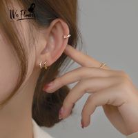 We Flower 14K Gold Plated Cubic Zirconia Cartilage Hoop Earrings for Women Piercing Earring Ear Cuff Jewelry