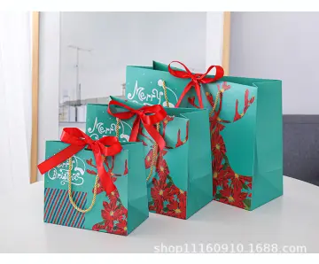 Kraft Paper Bag Plain Rope Handle Hand bag Gift Bag Paperbag per pcs Chris  mas paper bag party gift bag birthday bag wedding gift bag