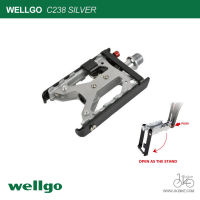 บันไดจักรยานพร้อมขาตั้งพับได้ WELLGO C238 SILVER PEDAL