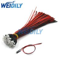 10PCS 3mm LED 12V 20cm Pre-wired White Red Green Blue Yellow Diode Lamp Decoration Light Emitting Diodes Pre-soldered Electrical Circuitry Parts