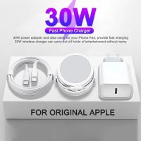 Original PD 30W Type C Fast Charger for iPhone 14 13 12 11 Pro Max Mini SE XS XR 8 Plus AirPods Magnetic Wireless Charger Cable