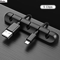 USB Cable Organizer Wire Winder Silicone Tie Fixer Wire Management organizador Cord Clip Office Desktop Phone Cables holder Cable Management