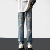 Youth, Fashion, Literature and Art Pants, Simple Spring Style, Versatile ins, Mens Style, Genuine Accommodation Jeans, Mens