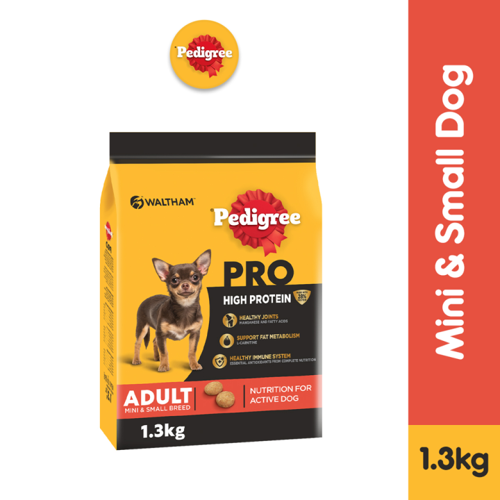 PEDIGREE Dry Dog Food Pro High Protein Mini & Small Breed Dog 1.3KG Lazada Singapore