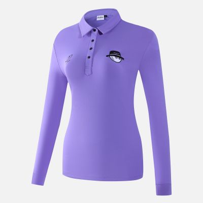 【เกาหลีใต้】MALBON Golf เสื้อยืดแขนยาวผู้หญิงฤดูใบไม้ร่วงและฤดูหนาวสบายกีฬาเสื้อโปโลกอล์ฟเสื้อผ้าผู้หญิง Quick Dry Jersey