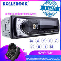 1 Din Car Radio MP3 Player USB SD Card AUX Hands-free Calls Stereo ISO Interface Bluetooth FM with Steering wheel remote control