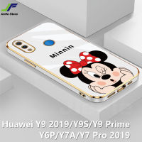 JieFie น่ารัก Minnie โทรศัพท์สำหรับ Huawei Y9 2019 / Y9S / Y9 Prime / Y6P / Y7A / Y7 Pro การ์ตูน Chrome Plated Square Soft TPU