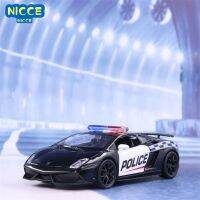 Nicce 1:36รถแลมโบกินี LP570-4รถ Gallardo มีล้อขนาดตำรวจรถสปอร์ตสุดๆหุ่นโลหะ F334แบบหล่อจากหมวกแก๊ปหมวกปีกปรับได้เยอรมัน