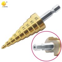 Metric Spiral Flute Step HSS Steel 4241 Cone Titanium Coated Drill Bits Tool Set Hole Cutter 4-20mm Drills Drivers