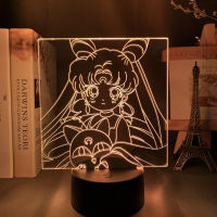 Moon Led Night Light for Girls Bedroom Decor Light Touch Sensor Rgb Colorful Nightlight Anime Characters Led Table Lamp