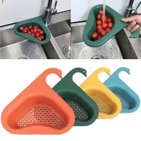 ﹉✵ Kitchen Triangular Sink Strainer Basket Multi-functional Corner Sink Stopper Vegetable Fruit Drainer Rack For Kitchen Gadgets